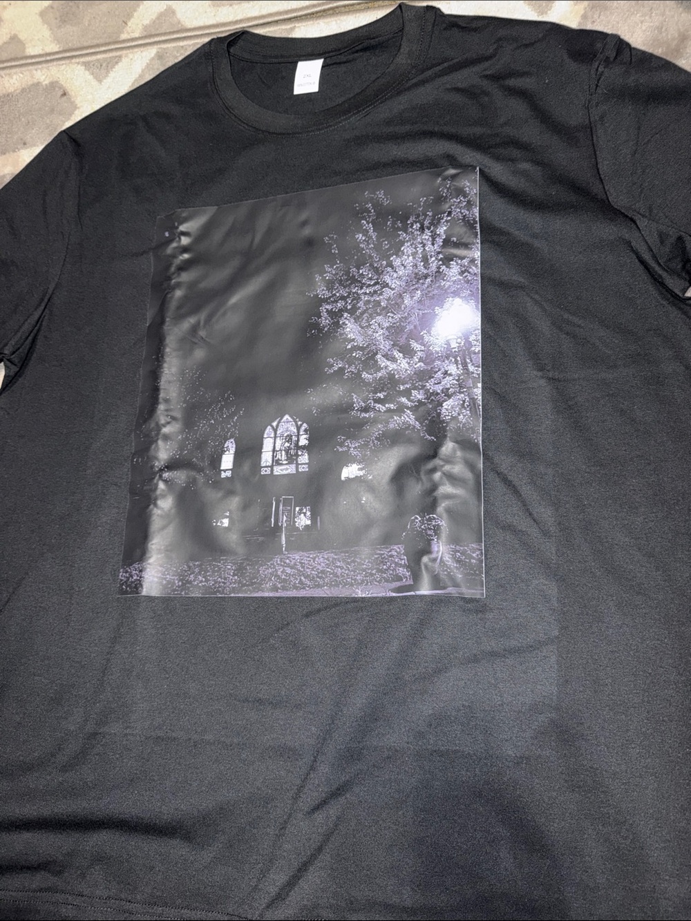 Men’s 2X gothic church print tee / NEW